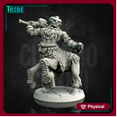 (0115) Male centaur warrior barbarian with hammer
