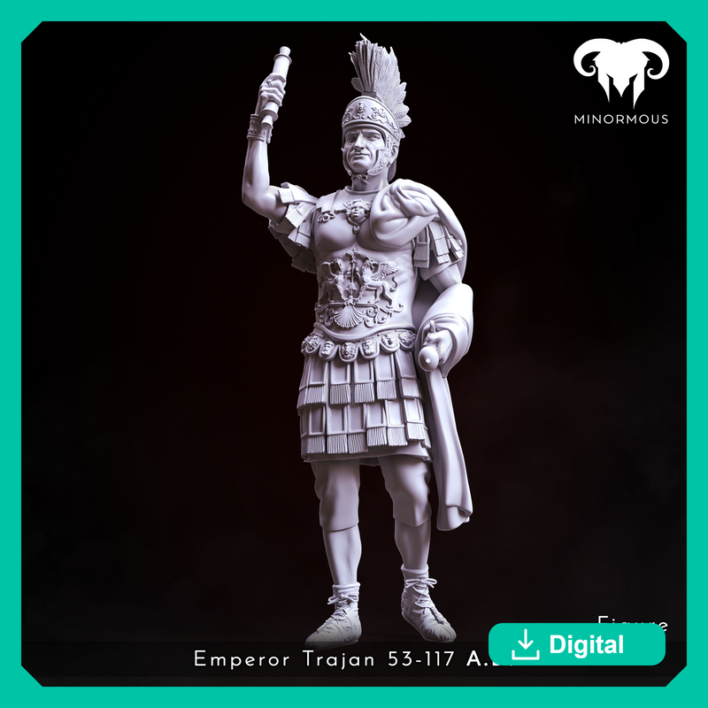 Figure - Roman Emperor Trajan 98 to 117 AD. From Soldier to Emperor!