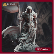 Human Fighter, Paladin, Ranger PC / NPC D&D 5e | Unpainted Miniature | 28mm, 32mm, 54mm,75mm, 100mm Scales | Pathfinder Figure | DnD Gift | - Only-Games
