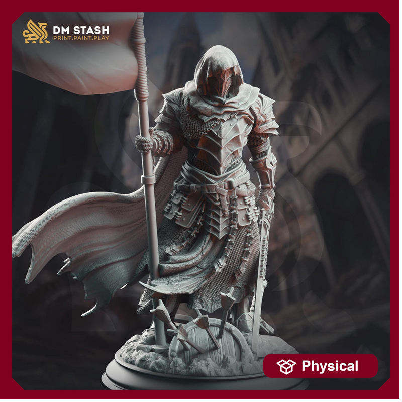 Human Fighter, Paladin, Ranger PC / NPC D&D 5e | Unpainted Miniature | 28mm, 32mm, 54mm,75mm, 100mm Scales | Pathfinder Figure | DnD Gift | - Only-Games