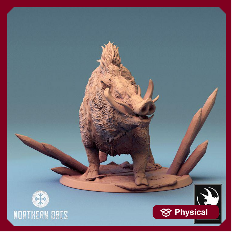 Wild Boar and Giant Boar Miniatures | Dungeons and Dragons 5e  | 28mm,32mm, 54mm, 75mm, 100mm Scale | Pathfinder | Rescale miniatures - Only-Games