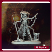 Human Female Sorcerer Warlock Cleric Necromancer |28mm,32mm,54mm,75mm,100mm Scales| Dungeons and Dragons | Pathfinder | Archvillain Games - Only-Games