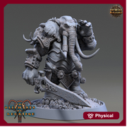 Luxodon Warrior Elephant Race  Scales: 28mm, 32mm,54mm,75mm | D&D 5e Megaboss | Dungeons and Dragons | Pathfinder | Daybreak Miniatures - Only-Games