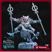 Sahuagin Baron Mutant | Resin Miniature | Dungeons and Dragons | 28mm,32mm,75mm Scales | Pathfinder Sea Devil humanoid | D&D 5e | - Only-Games