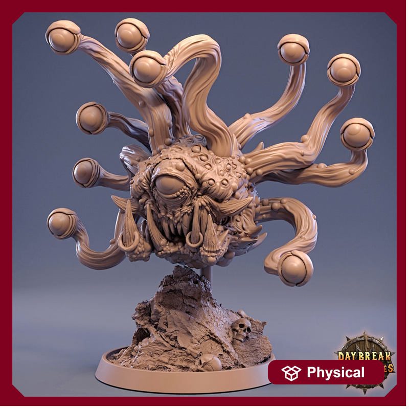 Beholder, Eye Tyrant, Sphere of many Eyes, D&D 5e Resin Miniature | 28mm, 32mm, 75mm Scales | Pathfinder | DnD | Daybreak Miniatures - Only-Games