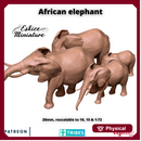 African Elephant x4 - 28mm