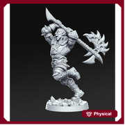 Human Barbarian with Great Axe Miniatures | 28mm Scale | 32mm Scale Miniature | 75mm Scale | Unpainted resin Figurine mini - D&D 5E - Only-Games