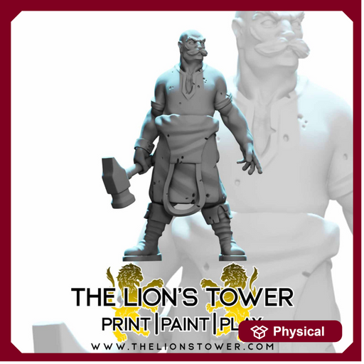 Magnus Embersteel- Blacksmith (32mm scale miniature) - Only-Games