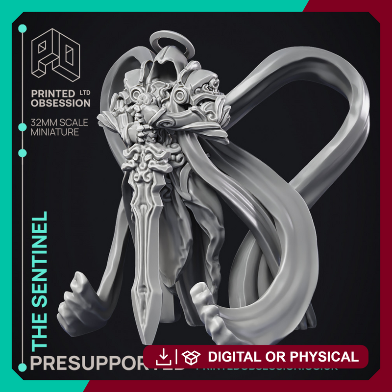 The Sentinel - Archangel - PRESUPPORTED - Heaven Hath no Fury - 32 mm scale