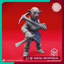 Deep Gnome Pick Axe - Tabletop Miniature (Pre-Supported)