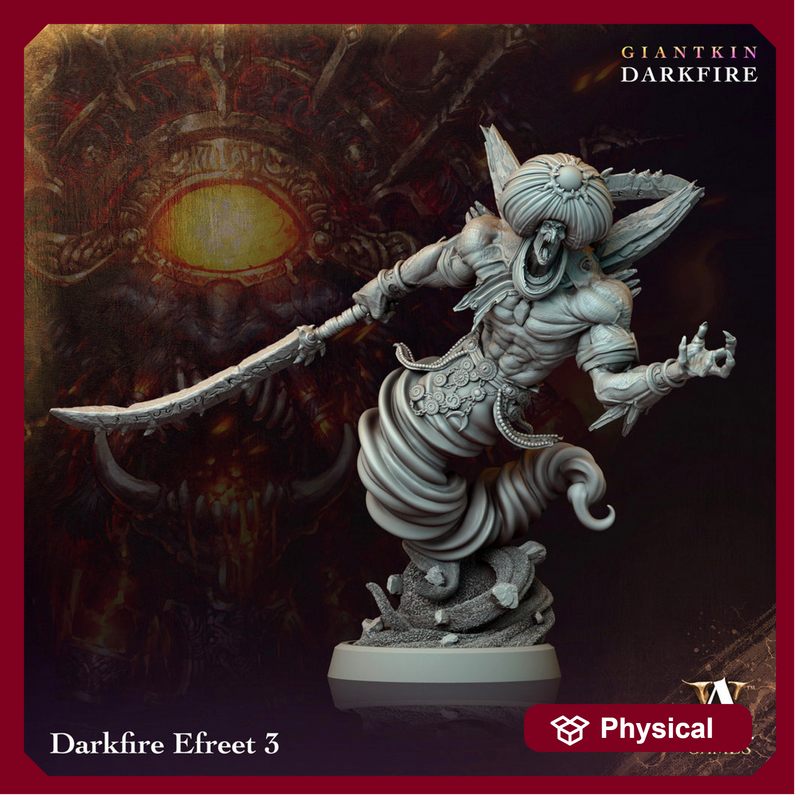 Djinni, Dao, Efreeti, Genie | 28mm, 32mm,54mm,75mm,100mm Scales | Dungeons and Dragons 5e figure | Pathfinder | Archvillain Games - Only-Games