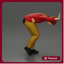 girl holding her stomach and placing her hand on the wall due to stomach pain