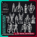 Succubus & Incubus Collection - 14 models 7 demon 7 human disguise - PRESUPPORTED - 32 mm Scale