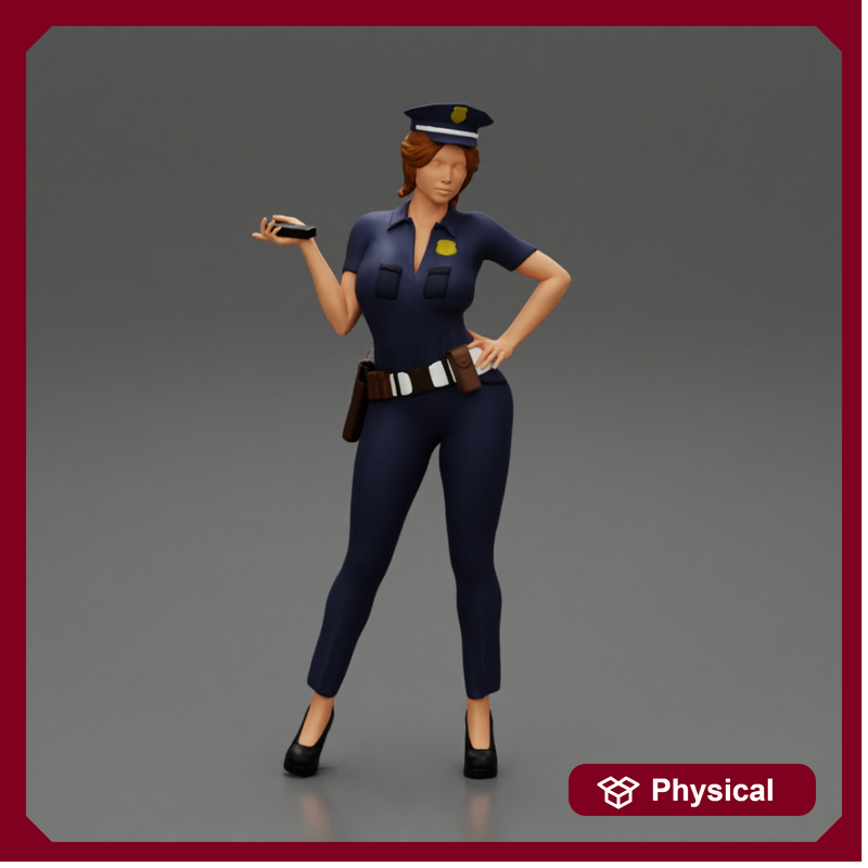 sexy officer police woman posing