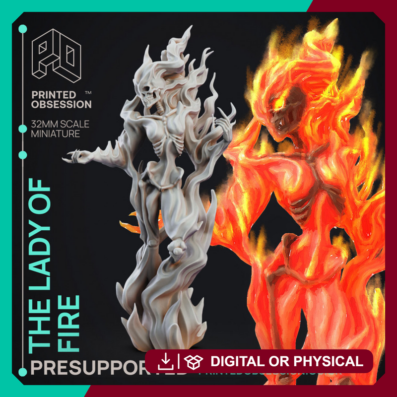Lady of Fire - Circus of Horrors - PRESUPPORTED - 32mm Scale - Only-Games