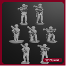 10 & 15mm British Infantry in Helmets with 84mm Recoilless Rifles (7 poses)