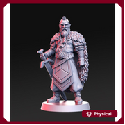 Human Fighter Barbarian | 28mm Scale | 32mm Scale Miniature | 75mm Scale | Male Ranger Barbarian unpainted resin Figurine - D&D - Only-Games