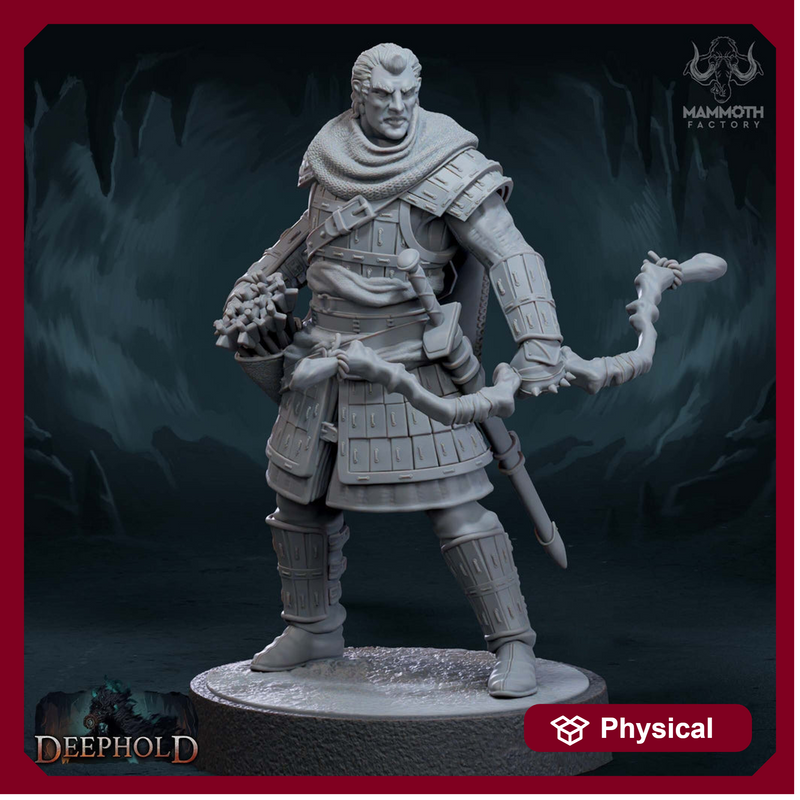 Human Ranger Fighter PC / NPC Unpainted | 28mm,32mm,54mm,75mm,100mm Scale | Resin Dungeons and Dragons D&D 5e  | Pathfinder | - Only-Games