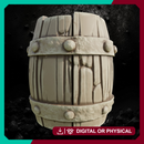 Wooden Barrel - Fantasy Scatter Terrain STL for DnD & Wargaming Scenery