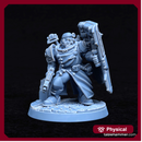 Forgeheart Medicus – 40mm base (space dwarf combat medic with shield)