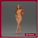 Naked Confident Style Holding a Drink