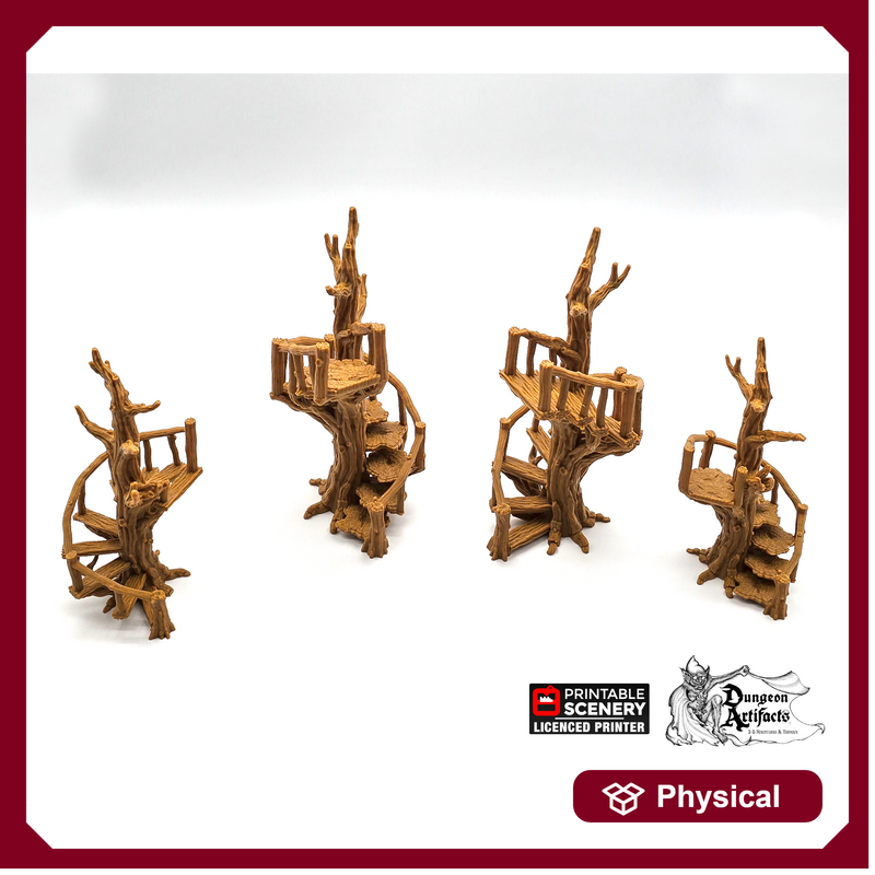Stair Walkways  - Hagglethorn Hollow - Printable Scenery Terrain Wargaming D&D DnD