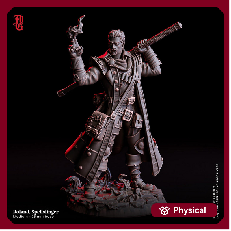 Sorcerer Spellslinger, Wizard, Warlock | 5 Sizes /Scale Player Character Mini-D&D 5e Pathfinder Figurine - Only-Games
