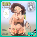 Muna's Peaches - Cowgirl PinUp For 3d Print (75mm and 120mm) - STL only
