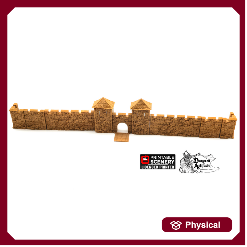 Norman Stone Fort Walls - King and Country - Printable Scenery Terrain Wargaming D&D DnD 10mm 15mm 20mm 25mm 28mm 32mm 40mm 54mm Painted options