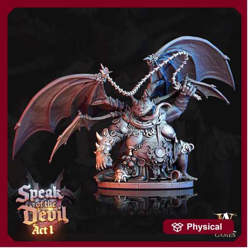 Paeliryon Corruption Devil  | 75mm tall | 28mm, 32mm scale | Beast of Nurgle Daemon Miniature Proxy | Dungeons and Dragons | - Only-Games