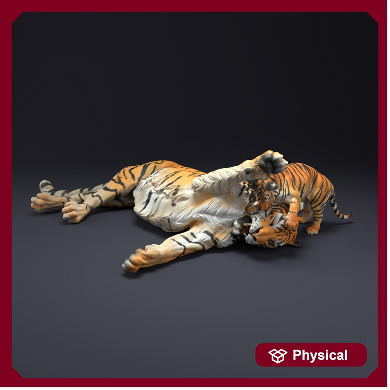 Bengal Tiger and Cub Playing 1/43 - Only-Games