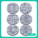 Cyberpunk Facility Floor Base Toppers – 32mm Round Bases
