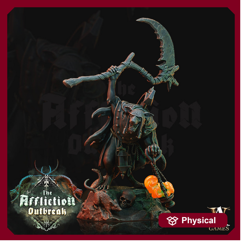 Wererat plague Bearer Priest | Resin Miniature | Dungeons and Dragons | 28mm,32mm,75mm Scales | Pathfinder ratfolk | D&D 5e | - Only-Games