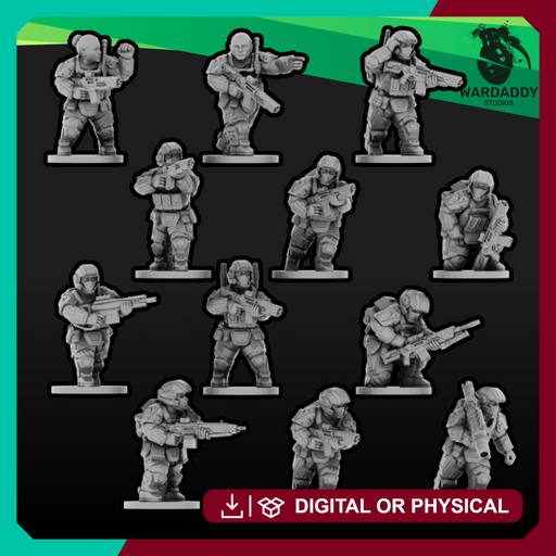 Sci-Fi Expeditionary Drop Troops- Squad 2 (15mm) - Only-Games