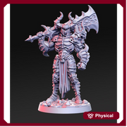 Death Knight | Skeleton Knight | Undead Miniature | Dungeons and Dragons | Undead | 28mm | 32mm  | Pathfinder | Figure for Painting | - Only-Games