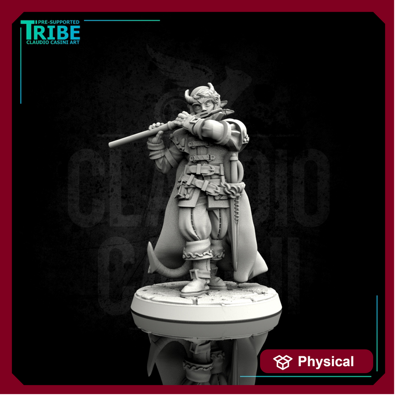 (0073) Male human elf bard with flute