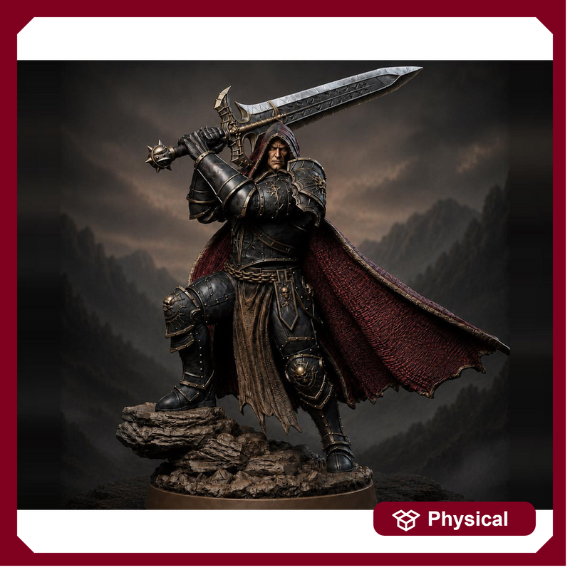 Dark Paladin Miniature | Seldravan Hooded Fallen Knight | PaintedOrNot Original DnD Pathfinder - Only-Games