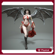 Female Vampire Strahd Bride Consort with Wings Pinup | 28mm, 32mm, 50mm,75mm,100mm | Dungeons and Dragons | Pathfinder |3DArtGuy - Only-Games