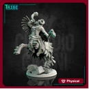 (0131) Male centaur musician with battle horn and axe