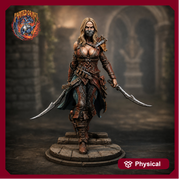 Masked Rogue Assassin Miniature – Stealth Thief Character | Zylah Original | DnD Pathfinder RPG | 28mm 32mm 54mm 75mm 100mm - Only-Games