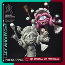 Lady wholesome - Eye Terror Maid -  PRESUPPORTED - Illustrated and Stats - 32mm scale