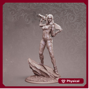 Elf Pinup Female Fighter, Rogue, Bladesinger Wizard PC or NPC | 28mm, 32mm, 54mm, 75mm, 100mm Scales | Dungeons and Dragons | Pathfinder - Only-Games