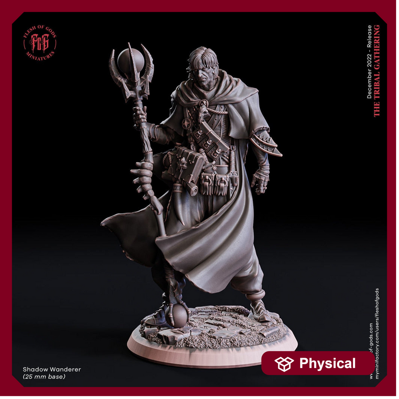 Wizard, Warlock, Sorcerer|28mm,32mm,54mm, 75mm,100mm Scales| Player Character Mini- Minis -D&D 5e Pathfinder Figurine | Flesh of Gods - Only-Games