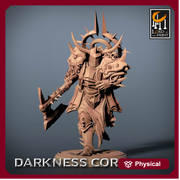 Fighter Great Axe, Oathbreaker Paladin,  Unpainted Miniature | 28mm, 32mm,54mm,75mm,100mm Scales | Dungeons and Dragons | Pathfinder | - Only-Games
