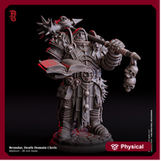 Human Cleric Death Domain, Paladin | 28mm,32mm,54mm,75mm,100mm Scales | Player Character  -D&D 5e Pathfinder Figurine | Flesh of Gods - Only-Games
