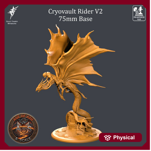 CRYOVAULT DRAGON RIDER - V2 -75mm Base - Only-Games
