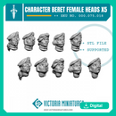 Character Beret Heads Female x5