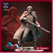 Human Male Noble Fighter Rogue Vampire Slayer | 28mm, 32mm, 75mm Scale Resin Miniature |Dungeons and Dragons |Errol Athersen Mammoth Factory - Only-Games