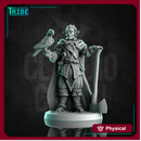 (0305) Male human elf firbolg tiefling half orc ranger hunter with hawk and axe