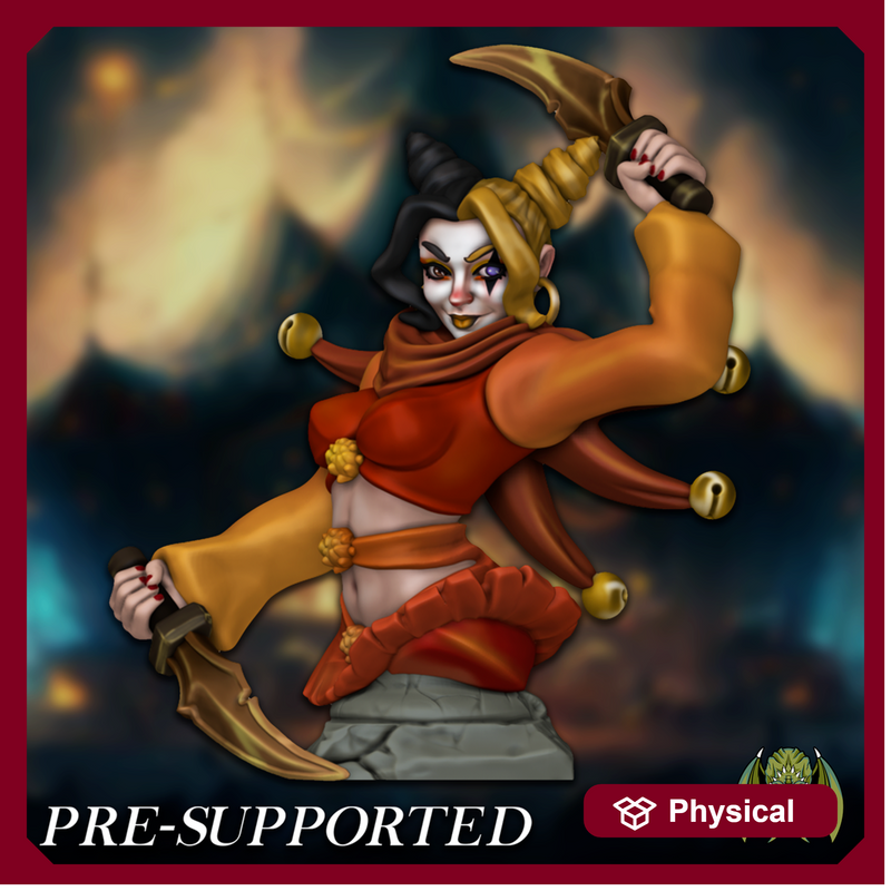 [BUST] Trixie, The Knife Thrower [PRE-SUPPORTED] 32mm Female Ninja Clown Circus